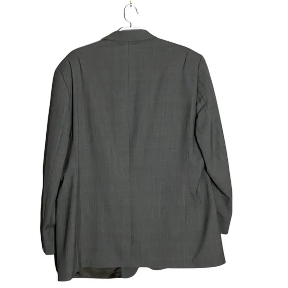 Moores Men Gray Button Front Formal Blazer Jacket